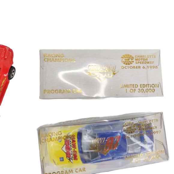 Vintage Lot Die Cast Cars, Racing Champions Charlotte Motor Speedway Hot Wheels+ - Picture 7 of 10